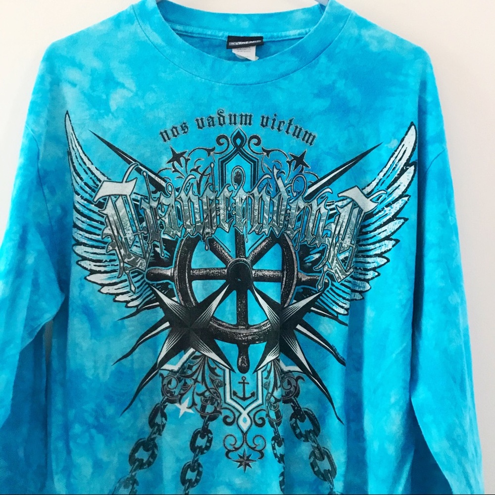 Blue tie dye Longsleeved nautical tee